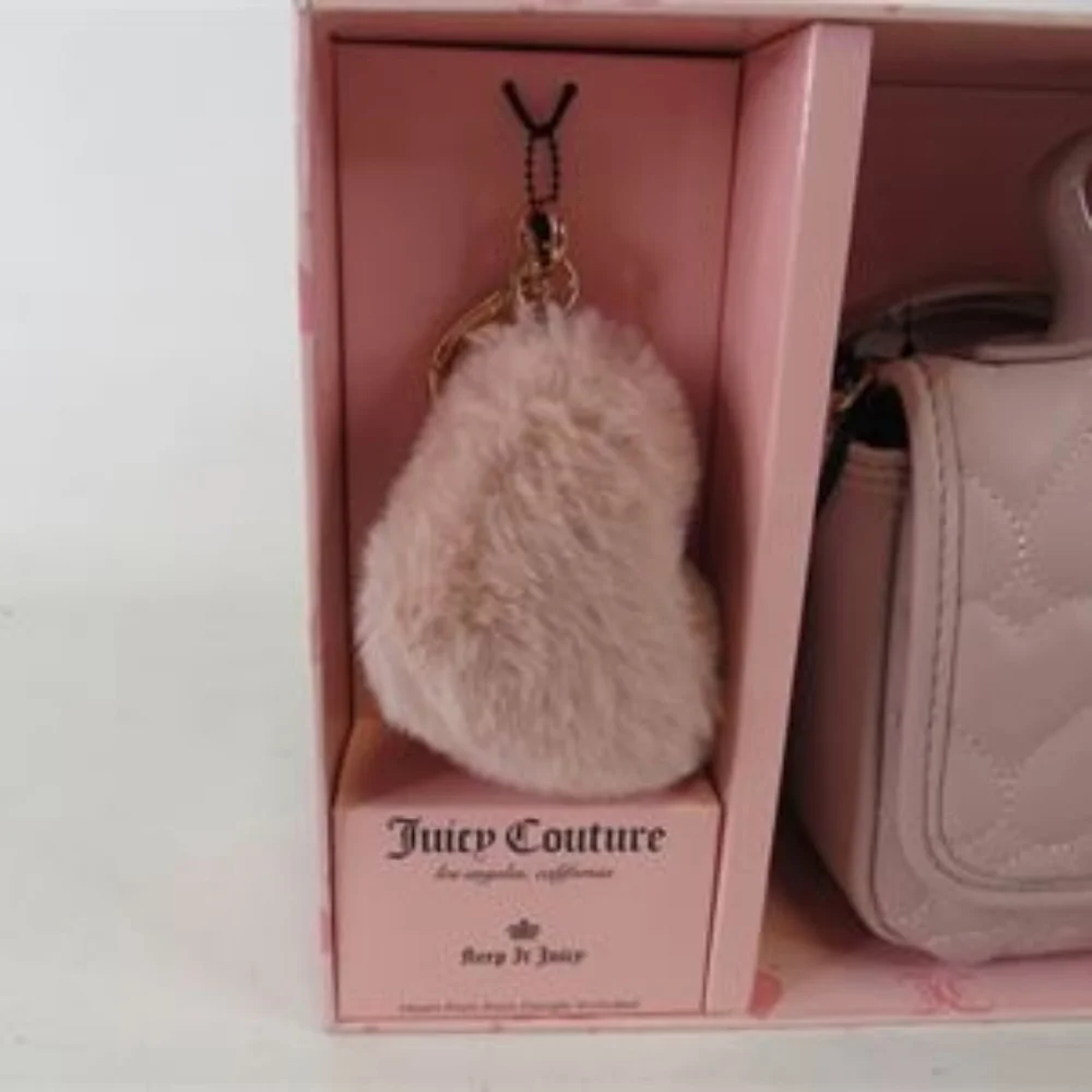 ☆SALE☆ Juicy Couture Flap Crossbody and Heart Pompom Box Set - Picture 3 of 5